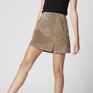 Blank NYC taupe suede mini skirt